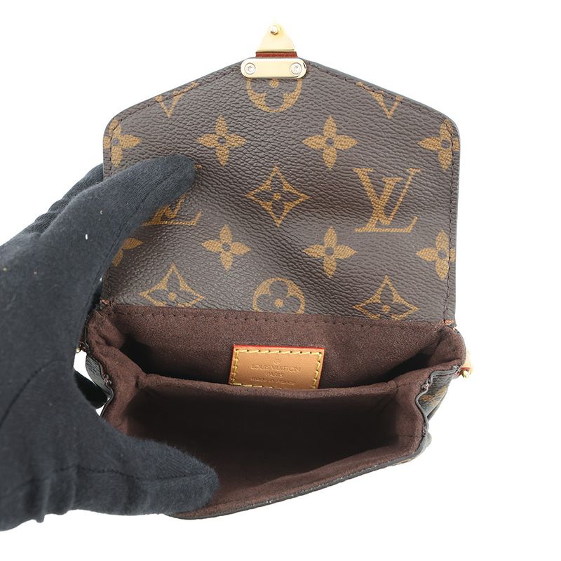 Louis Vuitton Chain Shoulder Bag Monogram Micro Metis 2-Way Pouch