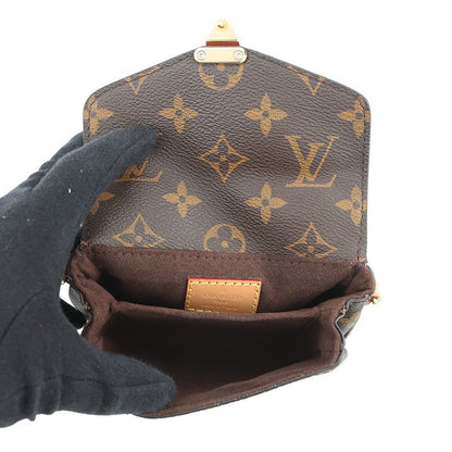 Louis Vuitton Chain Shoulder Bag Monogram Micro Metis 2-Way Pouch
