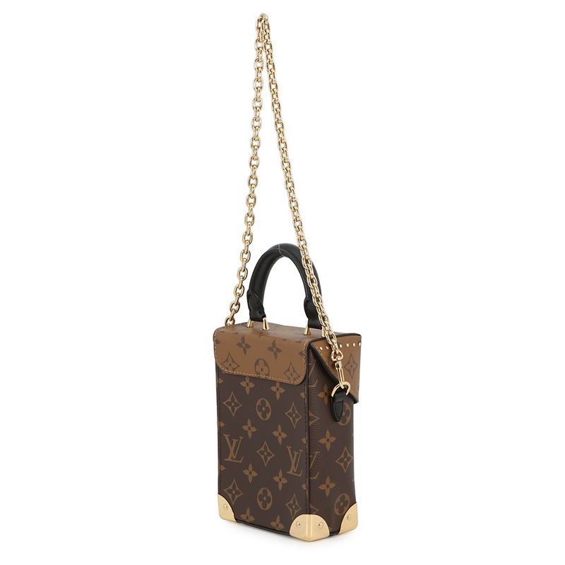 Louis Vuitton Monogram Reverse Camera Box 2-Way Chain Shoulder Bag Black