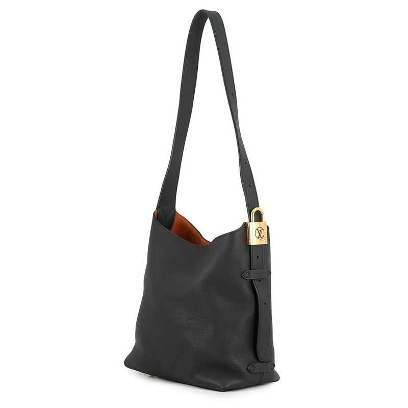 Louis Vuitton Shoulder Bag Calf Leather Low Key Hobo PM Black