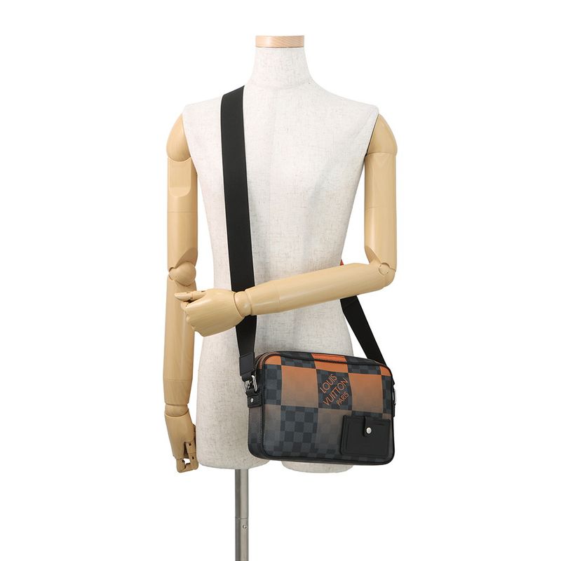 Louis Vuitton Shoulder Bag Damier Graphite Giant Alpha Black