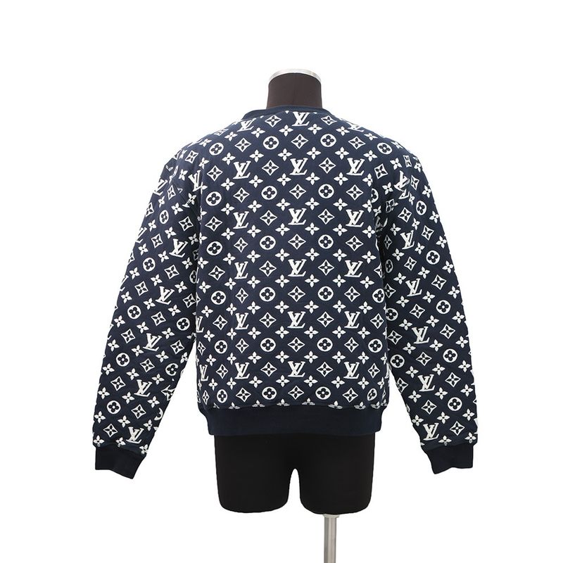 Louis Vuitton Sweatshirt Monogram Crew Neck S Top White
