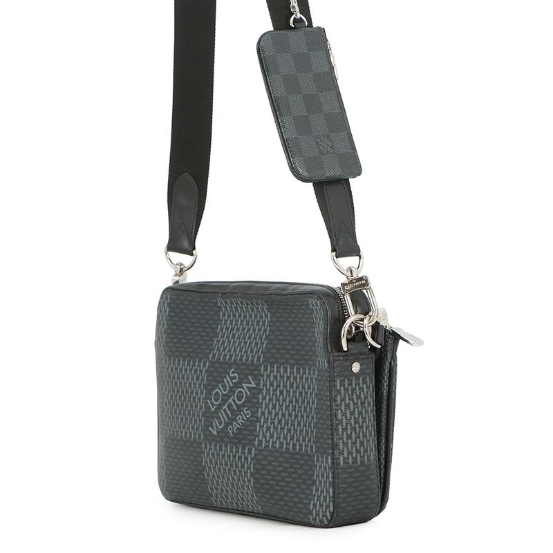 Louis Vuitton Shoulder Bag Damier Graphite Trio Black
