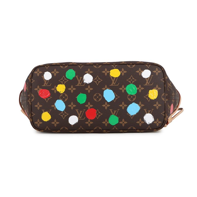 Louis Vuitton Tote Monogram Painted Dot LV YK Neverfull MM Shoulder Bag