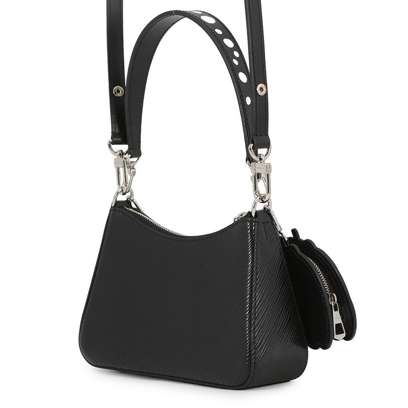 Louis Vuitton Epi LV YK Marelli 2-Way Shoulder Bag Black White