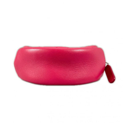 Chanel CC Logo Round Chain Quilted Mini Shoulder Bag Pink