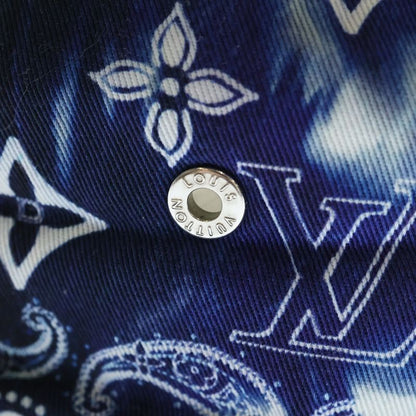 Louis Vuitton Bonnet Monogram Paisley Logo Embroidery Reversible Bucket Navy
