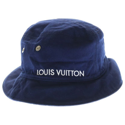 Louis Vuitton Bonnet Monogram Paisley Logo Embroidery Reversible Bucket Navy