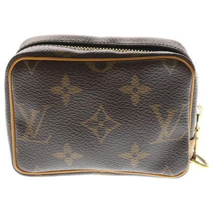 Louis Vuitton Monogram Trousse Wapiti Pouch Case Brown Leather Gold