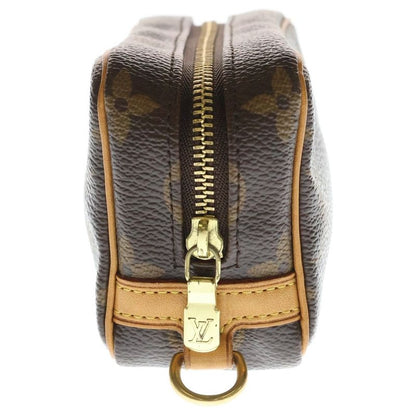 Louis Vuitton Monogram Trousse Wapiti Pouch Case Brown Leather Gold
