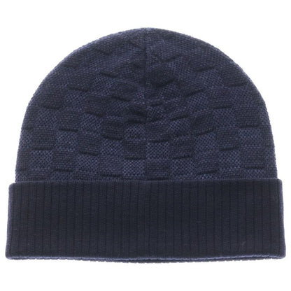 Louis Vuitton Damier Neo Petite Knit Hat Beanie Navy Sweater