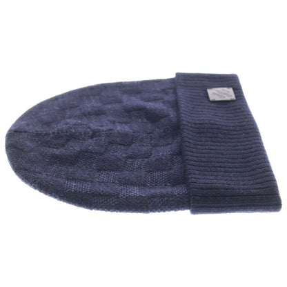 Louis Vuitton Damier Neo Petite Knit Hat Beanie Navy Sweater