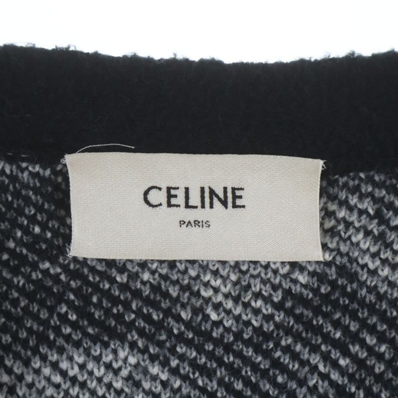 Celine Amy Dorian Jacquard All Over Pattern Cardigan Black