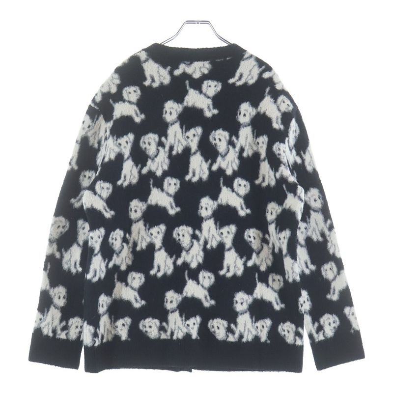 Celine Amy Dorian Jacquard All Over Pattern Cardigan Black