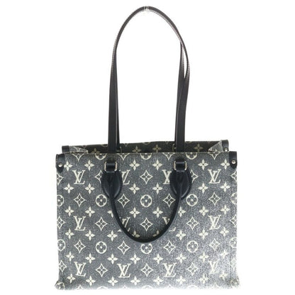 Louis Vuitton Monogram on the Go MM Denim Handbag Black