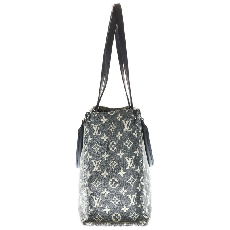 Louis Vuitton Monogram on the Go MM Denim Handbag Black