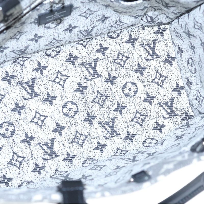 Louis Vuitton Monogram on the Go MM Denim Handbag Black