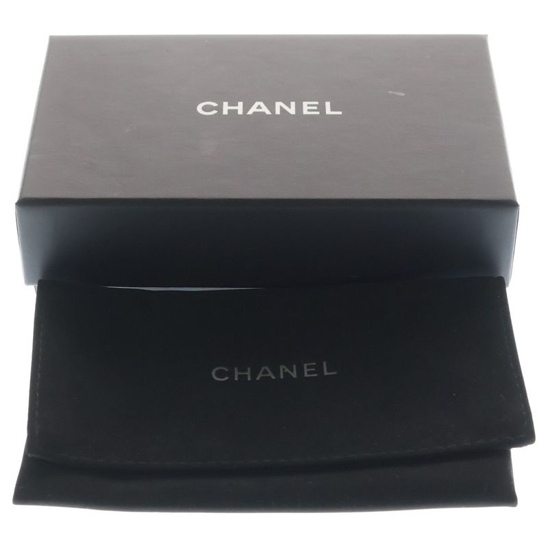 Chanel Quilted CC Logo Star Card Case Black
