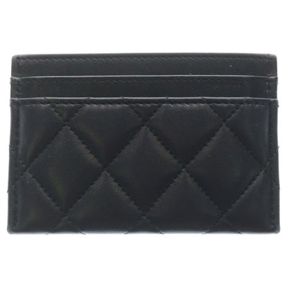 Chanel Quilted CC Logo Star Card Case Black