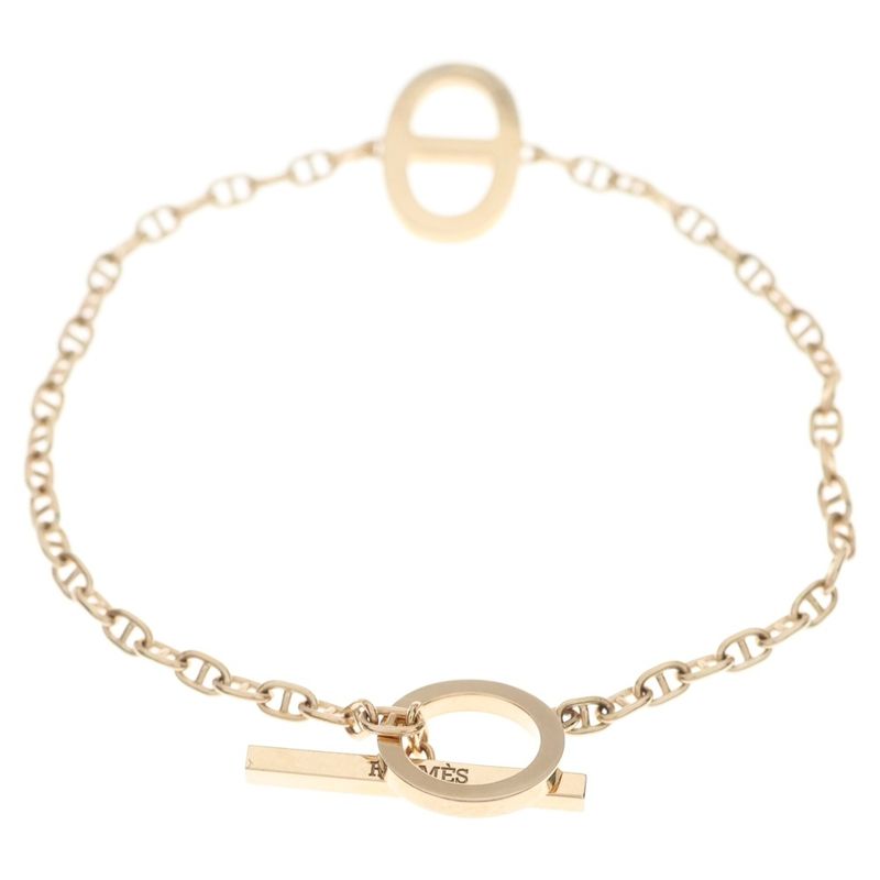 Hermes Chaine D'ancre Contour Bracelet Pink Gold Chain