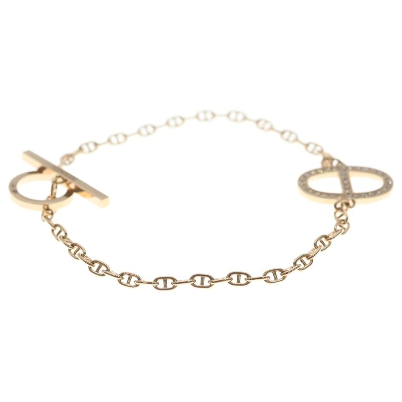 Hermes Chaine D'ancre Contour Bracelet Pink Gold Chain