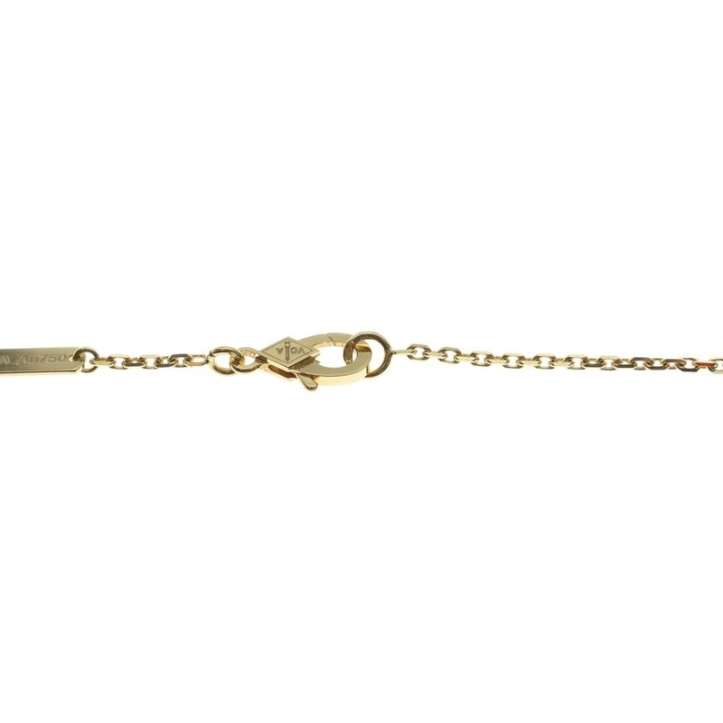 Van Cleef & Arpels Vintage Alhambra Carnelian Necklace Yellow Gold