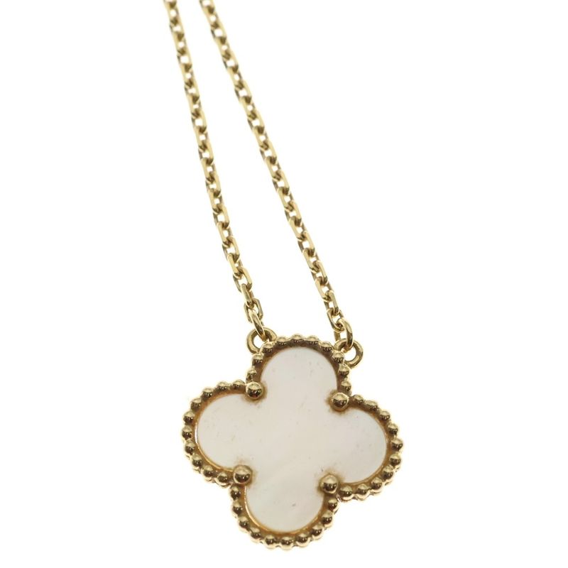 Van Cleef & Arpels Vintage Alhambra Mother of Pearl Necklace Yellow Gold
