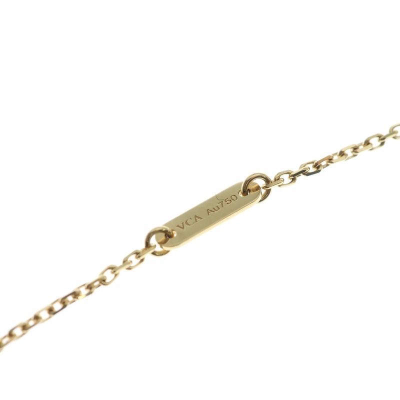 Van Cleef & Arpels Sweet Alhambra Papillon Mother of Pearl Necklace Yellow Gold