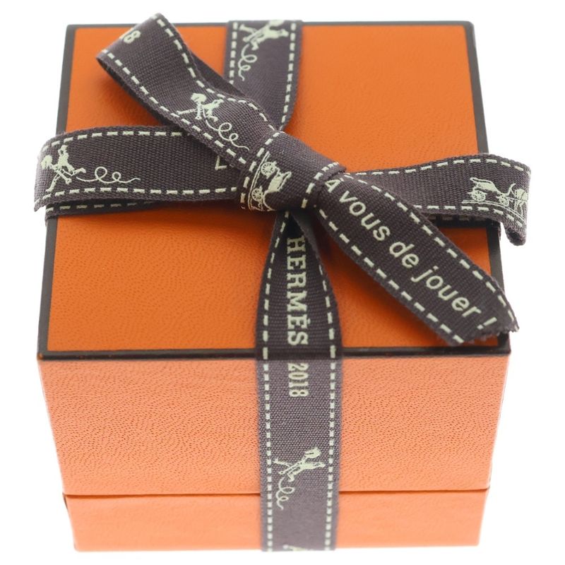 Hermes Chaine D'ancre Double Finger Ring Silver 51