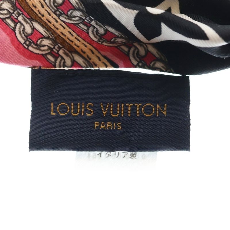 Louis Vuitton Bandeau BB Ultimate Silk Scarf Black White Pink