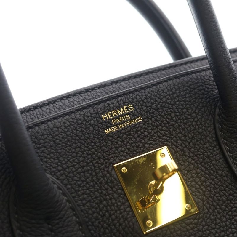 Hermes Birkin 35 Handbag Black Togo Gold