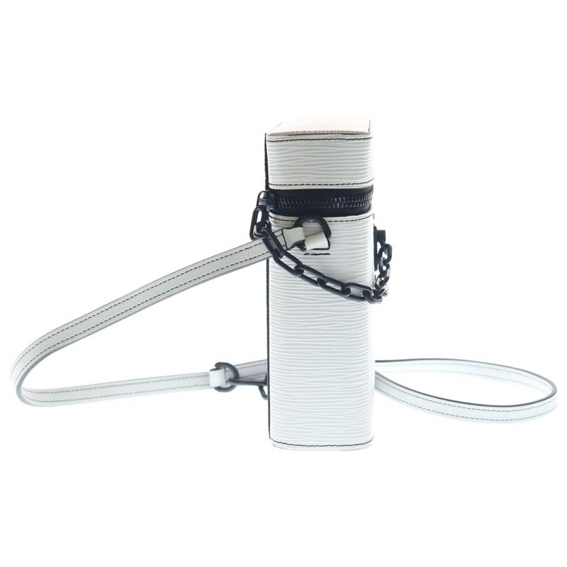 Louis Vuitton Phone Box Epi Leather Chain Shoulder Bag Black White