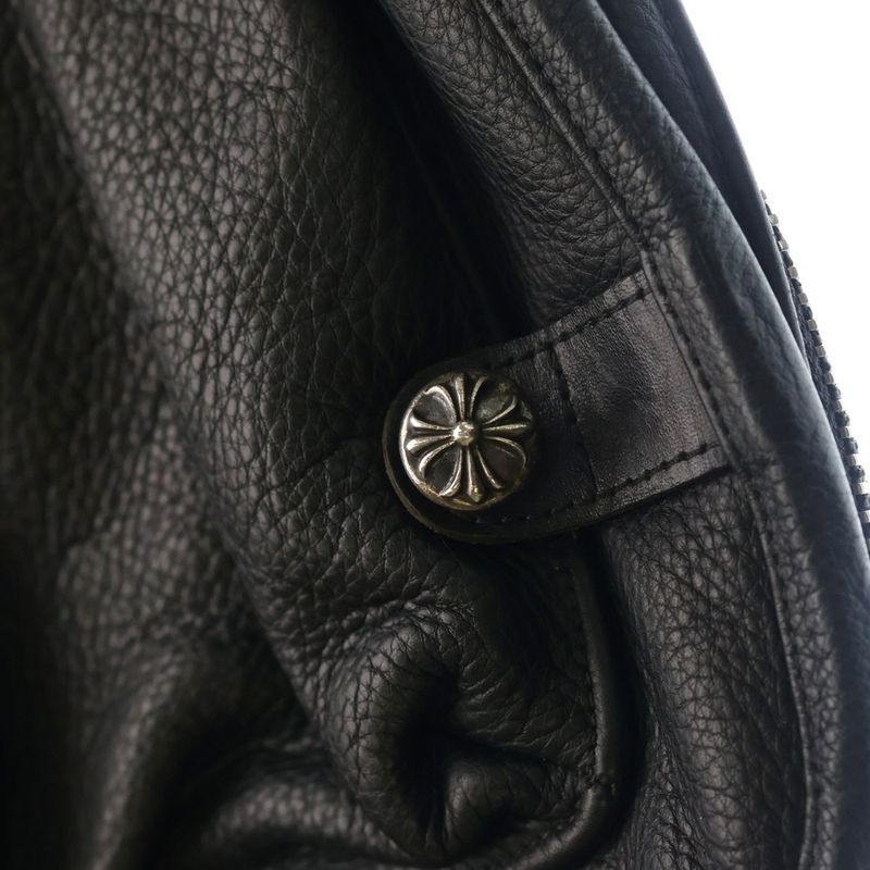 Chrome Hearts Shoulder Bag Sm Gunslinger Strap Leather Black