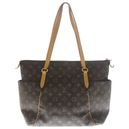 Louis Vuitton Monogram Totally MM Tote Brown Leather Gold