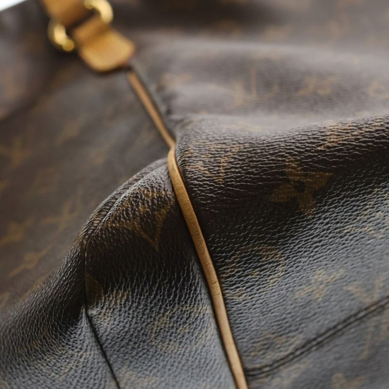 Louis Vuitton Monogram Totally MM Tote Brown Leather Gold
