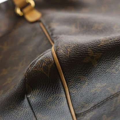 Louis Vuitton Monogram Totally MM Tote Brown Leather Gold