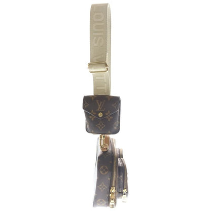 Louis Vuitton Monogram Utility Shoulder Bag Brown Gold