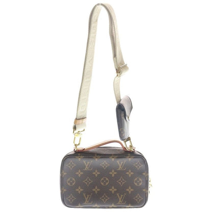 Louis Vuitton Monogram Utility Shoulder Bag Brown Gold