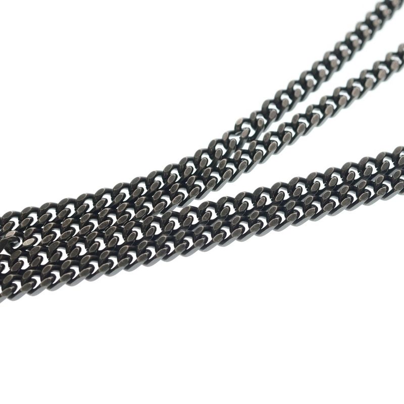 Saint Laurent Yves Niki Leather Mini Chain Shoulder Bag Black