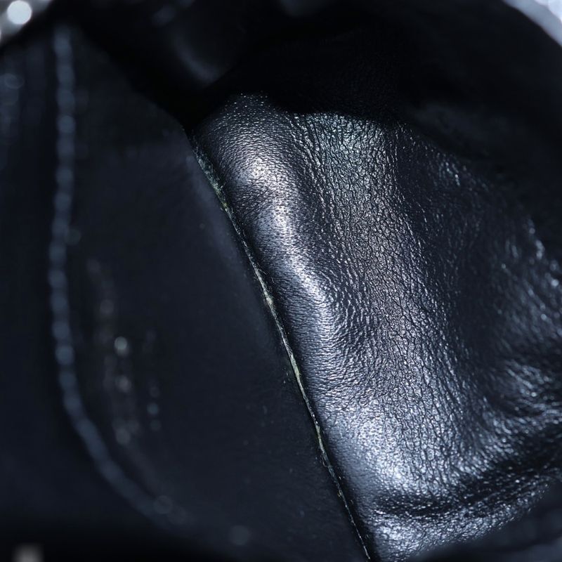Saint Laurent Yves Niki Leather Mini Chain Shoulder Bag Black