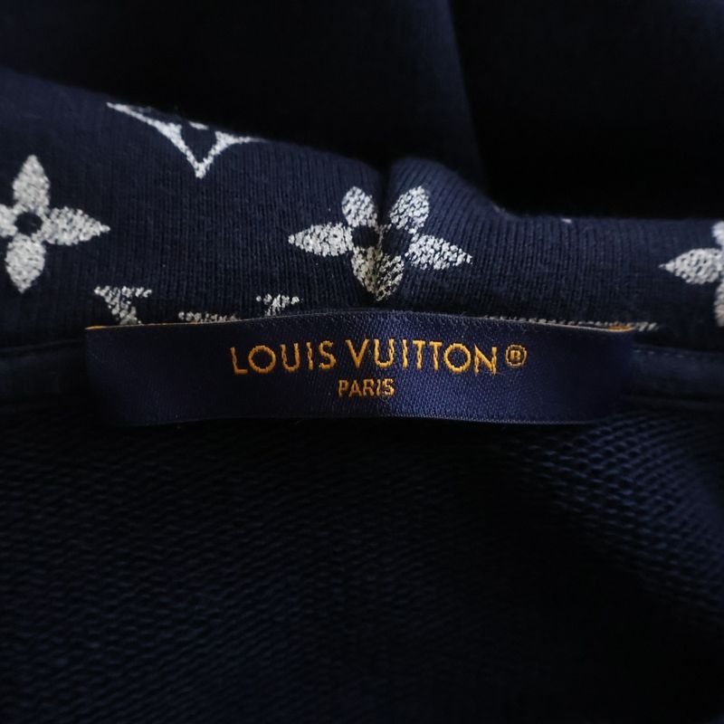 Louis Vuitton Cotton Hoodie Monogram Navy