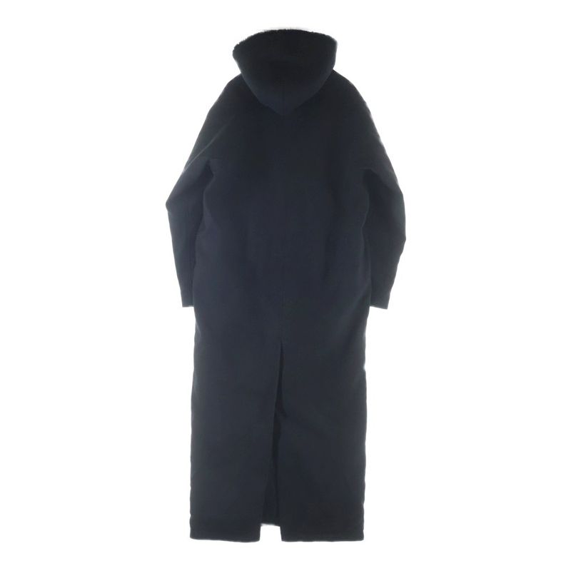 Balenciaga Dril Hooded Jacket Shirt Hoodie Coat Long with Hood Black