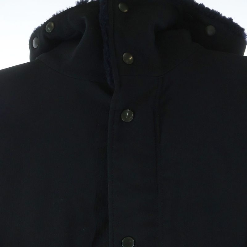 Balenciaga Dril Hooded Jacket Shirt Hoodie Coat Long with Hood Black