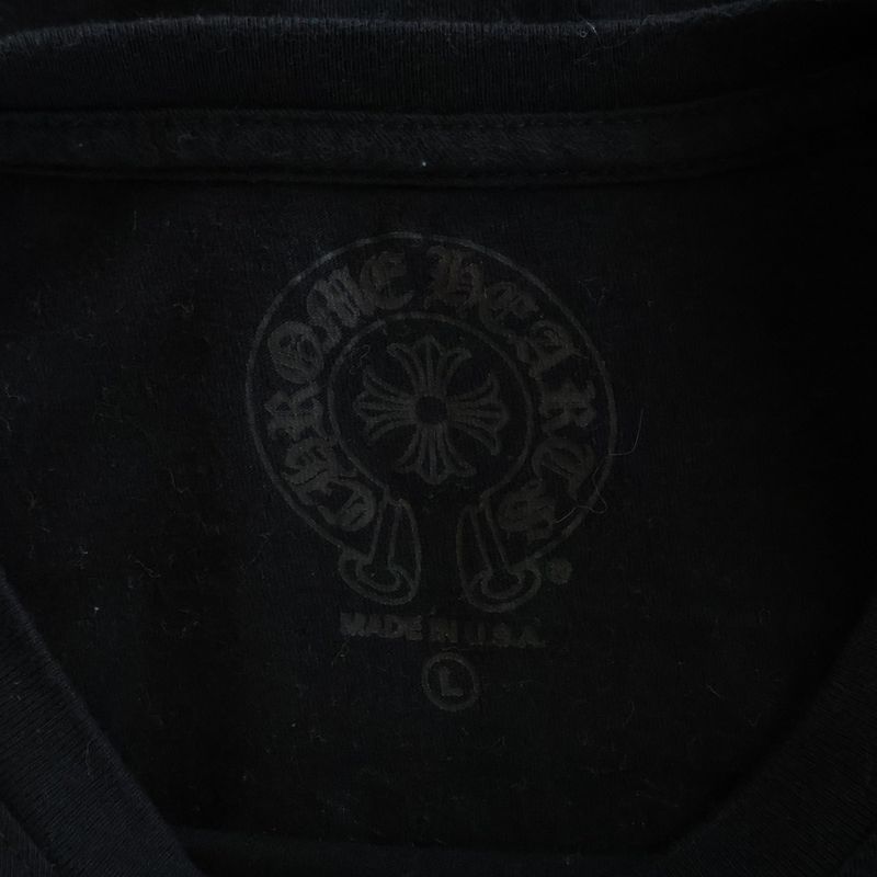 Chrome Hearts Boost Hollywood L S Tee Logo Print Crew Neck Long Sleeve T-Shirt