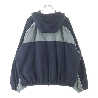 Miu Miu Technical Nylon Zip Up Jacket Gray Black