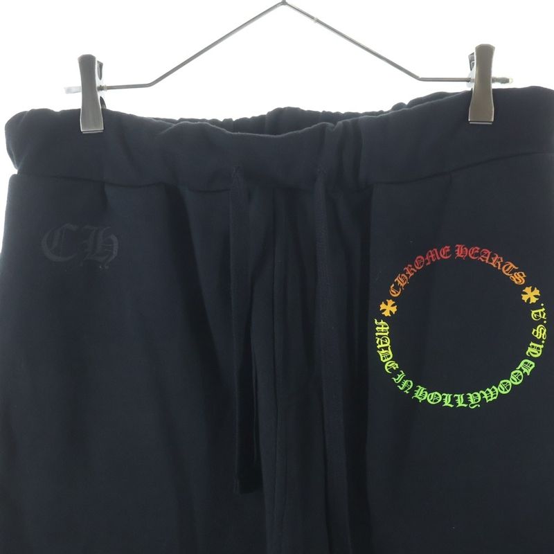 Chrome Hearts Grad Circle Logo Sweatpants Floral Cross Print Gradient Black