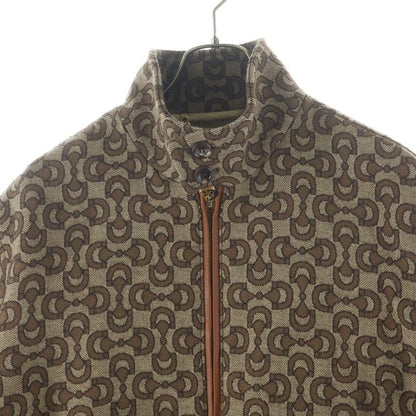 Gucci Horsebit Jacquard Wool Jacket Brown