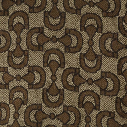 Gucci Horsebit Jacquard Wool Jacket Brown