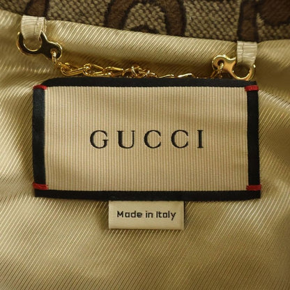 Gucci Horsebit Jacquard Wool Jacket Brown