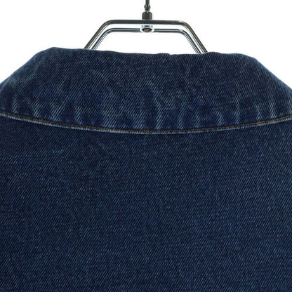 Gucci Gglogo Checkered Liner with Patch Oversize Denim Jacket Indigo